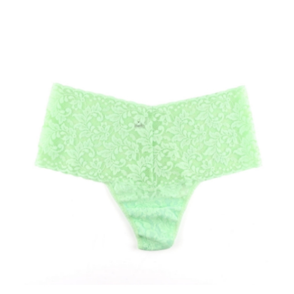 Hanky panky high rise retro thong panty in starfruit green